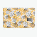 Karamfila Yellow & Gray Floral V6 - Premium Protective Decal Skin-Kit for the Apple Credit Card