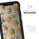 Karamfila Yellow & Gray Floral V6 - Skin Kit for the iPhone OtterBox Cases