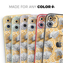 Karamfila Yellow & Gray Floral V6  - Protective Skin Wrap & Decal – Compatible with iPhone SE to iPhone 17 Pro Max (All Models)