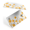 Karamfila Yellow & Gray Floral V8 - Premium Protective Decal Skin-Kit for the Apple Credit Card