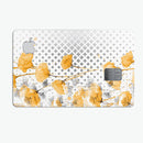 Karamfila Yellow & Gray Floral V8 - Premium Protective Decal Skin-Kit for the Apple Credit Card