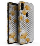Karamfila Yellow & Gray Floral V8 - iPhone XS MAX, XS/X, 8/8+, 7/7+, 5/5S/SE Skin-Kit (All iPhones Available)