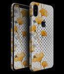 Karamfila Yellow & Gray Floral V8 - iPhone XS MAX, XS/X, 8/8+, 7/7+, 5/5S/SE Skin-Kit (All iPhones Available)