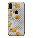 Karamfila Yellow & Gray Floral V8 - iPhone XS MAX, XS/X, 8/8+, 7/7+, 5/5S/SE Skin-Kit (All iPhones Available)