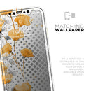 Karamfila Yellow & Gray Floral V8  - Protective Skin Wrap & Decal – Compatible with iPhone SE to iPhone 17 Pro Max (All Models)