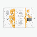 Karamfila Yellow & Gray Floral V9 - Premium Protective Decal Skin-Kit for the Apple Credit Card