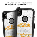 Karamfila Yellow & Gray Floral V9 - Skin Kit for the iPhone OtterBox Cases