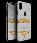 Karamfila Yellow & Gray Floral V9 - iPhone XS MAX, XS/X, 8/8+, 7/7+, 5/5S/SE Skin-Kit (All iPhones Available)