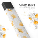 Karamfila Yellow & Gray Floral V10 - Premium Decal Protective Skin-Wrap Sticker compatible with the Juul Labs vaping device