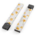 Karamfila Yellow & Gray Floral V10 - Premium Decal Protective Skin-Wrap Sticker compatible with the Juul Labs vaping device