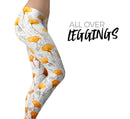 Karamfila Yellow & Gray Floral V10 - All Over Print Womens Leggings / Yoga or Workout Pants