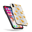 Karamfila Yellow & Gray Floral V10 - iPhone X Swappable Hybrid Case