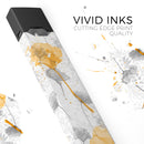 Karamfila Yellow & Gray Floral V11 - Premium Decal Protective Skin-Wrap Sticker compatible with the Juul Labs vaping device