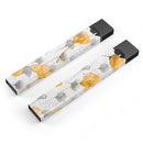 Karamfila Yellow & Gray Floral V11 - Premium Decal Protective Skin-Wrap Sticker compatible with the Juul Labs vaping device