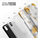 Karamfila Yellow & Gray Floral V11 - iPhone X Swappable Hybrid Case