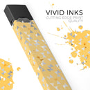 Karamfila Yellow & Gray Floral V12 - Premium Decal Protective Skin-Wrap Sticker compatible with the Juul Labs vaping device