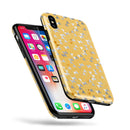 Karamfila Yellow & Gray Floral V12 - iPhone X Swappable Hybrid Case