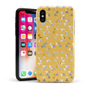 Karamfila Yellow & Gray Floral V12 - iPhone X Swappable Hybrid Case