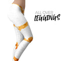 Karamfila Yellow & Gray Floral V13 - All Over Print Womens Leggings / Yoga or Workout Pants
