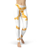 Karamfila Yellow & Gray Floral V13 - All Over Print Womens Leggings / Yoga or Workout Pants