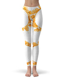 Karamfila Yellow & Gray Floral V13 - All Over Print Womens Leggings / Yoga or Workout Pants