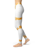 Karamfila Yellow & Gray Floral V13 - All Over Print Womens Leggings / Yoga or Workout Pants