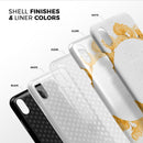 Karamfila Yellow & Gray Floral V13 - iPhone X Swappable Hybrid Case