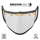 Karamfila Yellow & Gray Floral V14 - Made in USA Mouth Cover Unisex Anti-Dust Cotton Blend Reusable & Washable Face Mask with Adjustable Sizing for Adult or Child