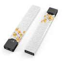 Karamfila Yellow & Gray Floral V14 - Premium Decal Protective Skin-Wrap Sticker compatible with the Juul Labs vaping device