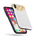 Karamfila Yellow & Gray Floral V14 - iPhone X Swappable Hybrid Case