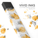 Karamfila Yellow & Gray Floral V15 - Premium Decal Protective Skin-Wrap Sticker compatible with the Juul Labs vaping device