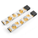 Karamfila Yellow & Gray Floral V15 - Premium Decal Protective Skin-Wrap Sticker compatible with the Juul Labs vaping device