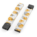 Karamfila Yellow & Gray Floral V15 - Premium Decal Protective Skin-Wrap Sticker compatible with the Juul Labs vaping device