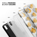 Karamfila Yellow & Gray Floral V15 - iPhone X Swappable Hybrid Case