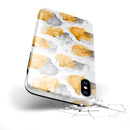 Karamfila Yellow & Gray Floral V15 - iPhone X Swappable Hybrid Case