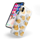 Karamfila Yellow & Gray Floral V15 - iPhone X Swappable Hybrid Case