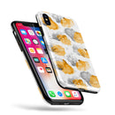 Karamfila Yellow & Gray Floral V15 - iPhone X Swappable Hybrid Case