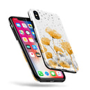 Karamfila Yellow & Gray Floral V1 - iPhone X Swappable Hybrid Case