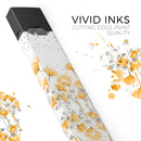 Karamfila Yellow & Gray Floral V2 - Premium Decal Protective Skin-Wrap Sticker compatible with the Juul Labs vaping device