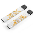 Karamfila Yellow & Gray Floral V2 - Premium Decal Protective Skin-Wrap Sticker compatible with the Juul Labs vaping device