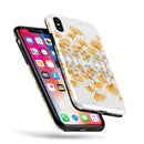 Karamfila Yellow & Gray Floral V2 - iPhone X Swappable Hybrid Case