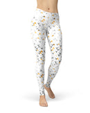 Karamfila Yellow & Gray Floral V3 - All Over Print Womens Leggings / Yoga or Workout Pants