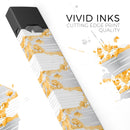 Karamfila Yellow & Gray Floral V4 - Premium Decal Protective Skin-Wrap Sticker compatible with the Juul Labs vaping device