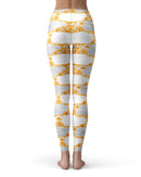 Karamfila Yellow & Gray Floral V4 - All Over Print Womens Leggings / Yoga or Workout Pants