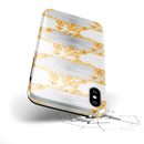 Karamfila Yellow & Gray Floral V4 - iPhone X Swappable Hybrid Case