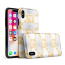 Karamfila Yellow & Gray Floral V4 - iPhone X Swappable Hybrid Case