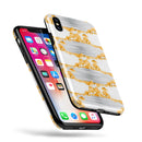 Karamfila Yellow & Gray Floral V4 - iPhone X Swappable Hybrid Case