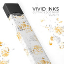 Karamfila Yellow & Gray Floral V5 - Premium Decal Protective Skin-Wrap Sticker compatible with the Juul Labs vaping device
