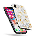 Karamfila Yellow & Gray Floral V5 - iPhone X Swappable Hybrid Case