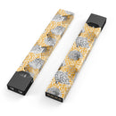 Karamfila Yellow & Gray Floral V6 - Premium Decal Protective Skin-Wrap Sticker compatible with the Juul Labs vaping device